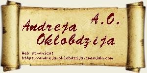 Andreja Oklobdžija vizit kartica